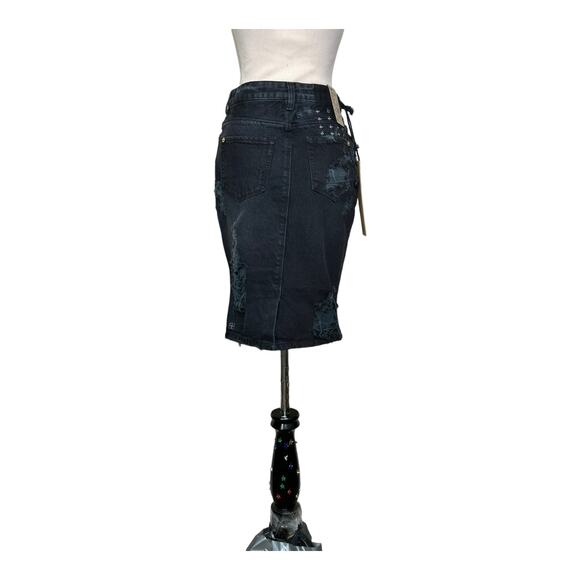 Ksubi black high & wasted jean mini skirt size 25 - 0 - Picture 12 of 15